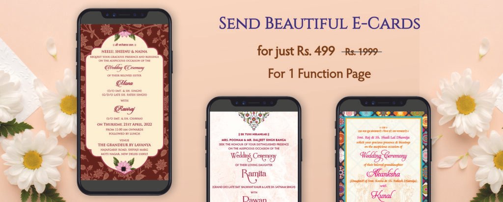 Digital wedding invitations by Vowsy Invites